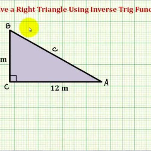 Inverse Trig Function Solve Rt Tri Ex