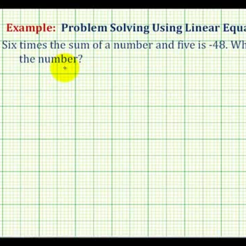 Lin Equ Number Problem Ex