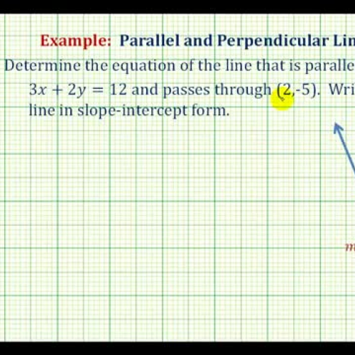 Line Equ Parallel Given Equation Ex