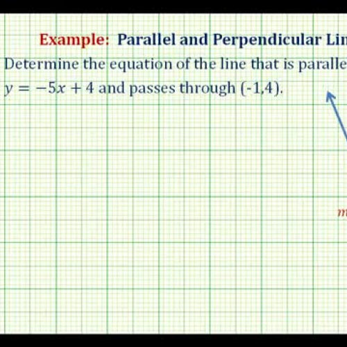 Line Equ Parallel Given Slope Point Ex