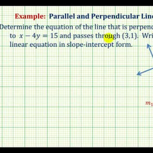 Line Equ Perp Given Equation Ex