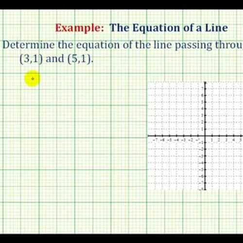 Line Equation Points Horiz Ex