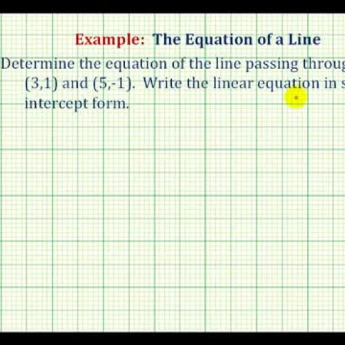 Line Equation Two Points Ex1