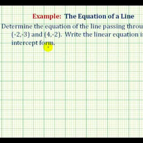 Line Equation Two Points Ex2