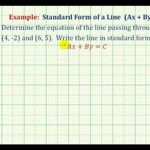 Line Std Form Given Two Points Ex2