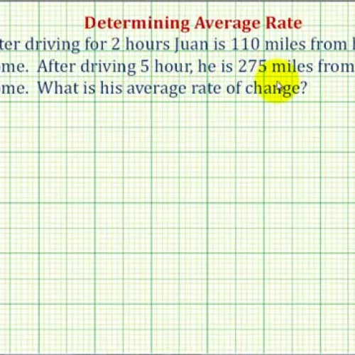 Linear Ave Rate Change M P H Ex