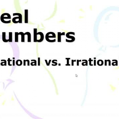 Real Numbers - Lesson 2