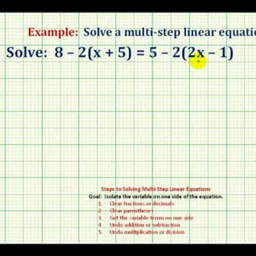 Linear Equation One Var Mult Step Ex