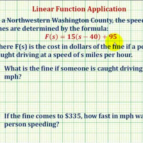 Linear Function App Speed Output Input