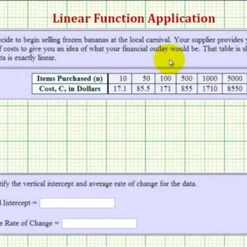 Linear Function Table App Ex