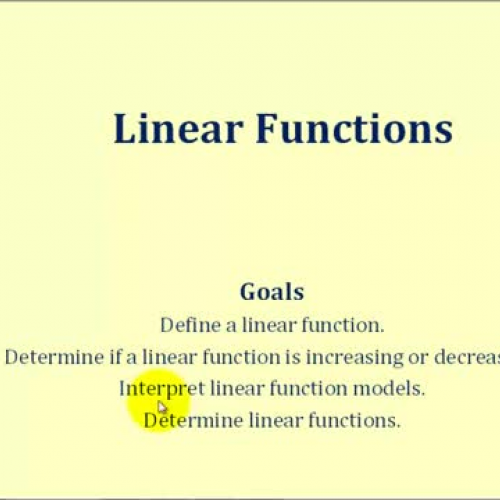 Linear Functions