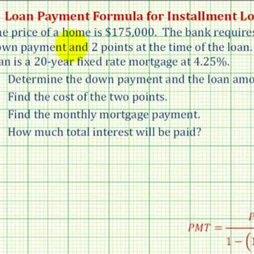 Loan Mortage Payment With Pts Ex2