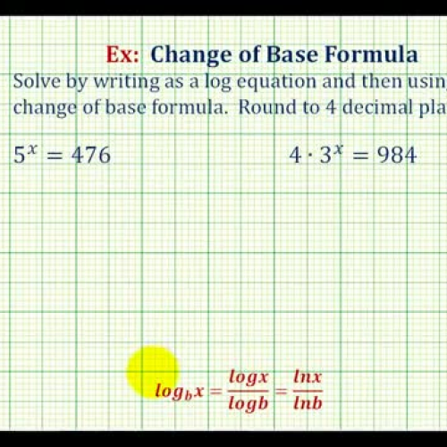 Log Change Base Equations Ex