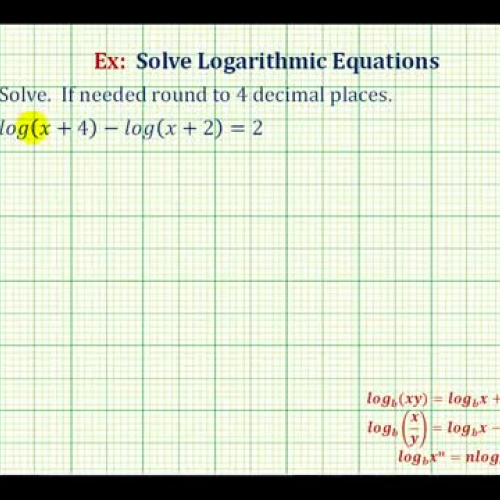 Log Equation Common Log Difference Ex