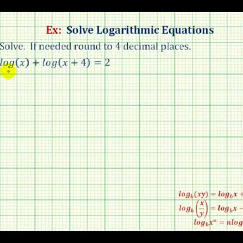 Log Equation Common Quad Formula Ex