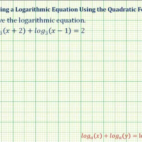 Log Equation With Quad Formula