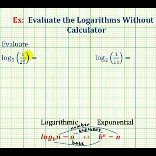 Log Evaluate No Calculator Fraction Ex2