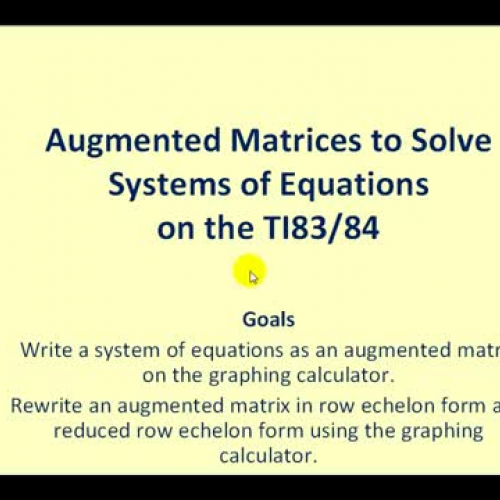 Matrix Augment Calc