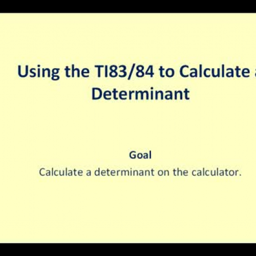 Matrix Determinant Calc