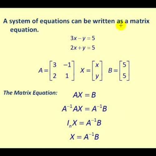 Matrix Equation