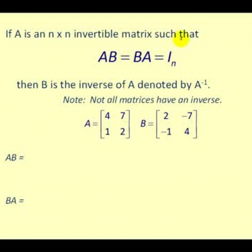 Matrix Inverse Augment