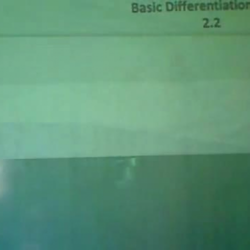 2.2 Basic Differentiation Rules