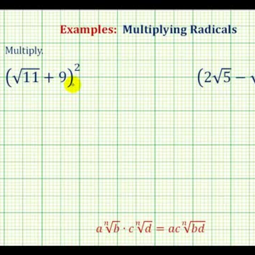 Multiply Square Radical Express Ex