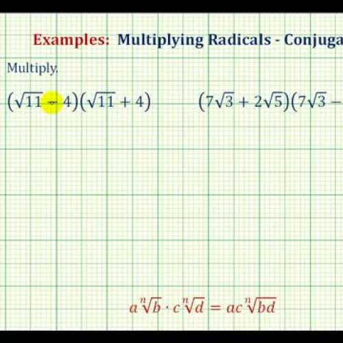 Multiply Square Root Conjugates Ex