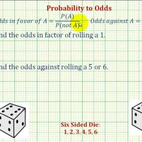 Odds Using Probability Ex