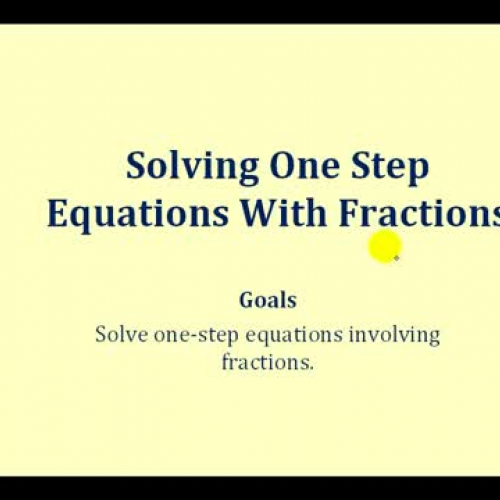 One Step Equation Fractions2