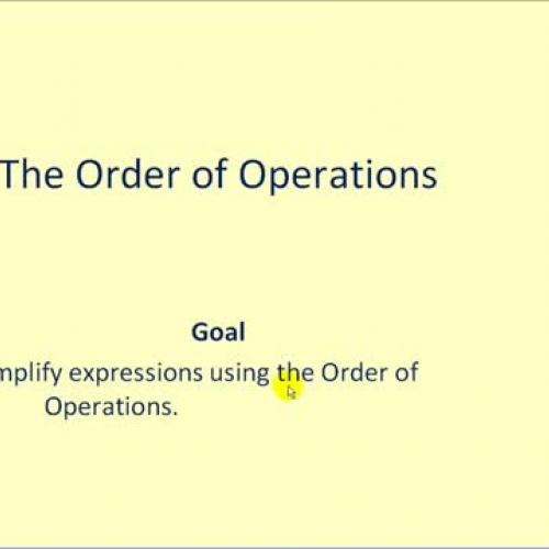 Order Of Operations