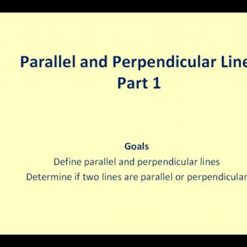 Parallel Perpendicular Lines P1