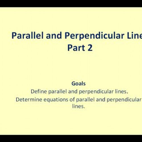 Parallel Perpendicular Lines P2