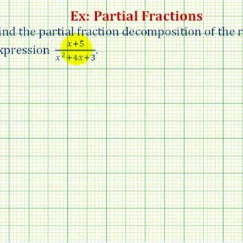 Partial Fraction2 Linear Factors Ex2