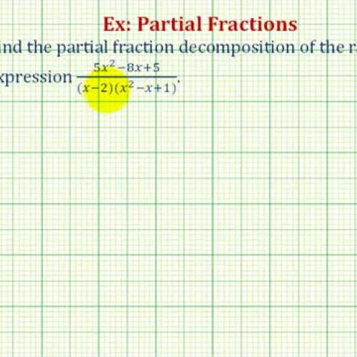 Partial Fraction Lin Quad Factor Ex5