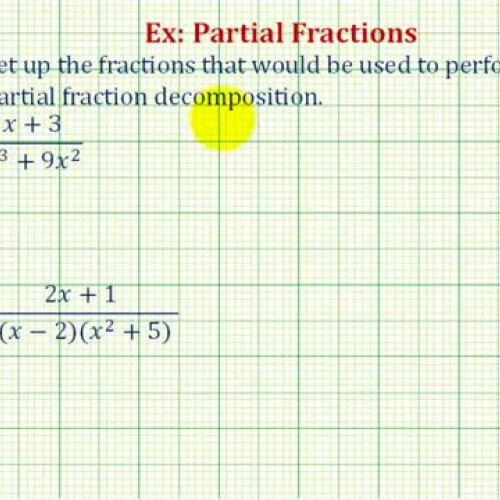 Partial Fractions Set Up Ex