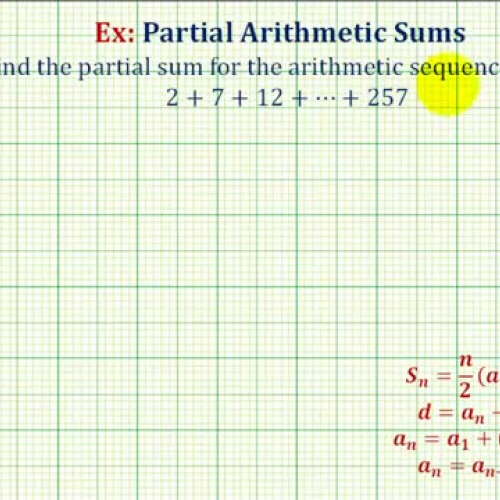 Partial Sum Arithmetic Terms Ex