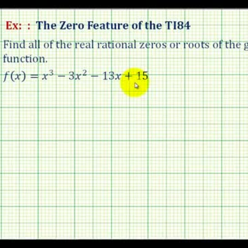 Polynomail Rational Zeros T I84 Ex1