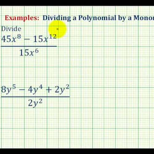 Polynomial Divide By Mono Ex