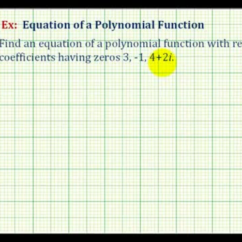 Polynomial Funct4th Degree Complex Zeros1