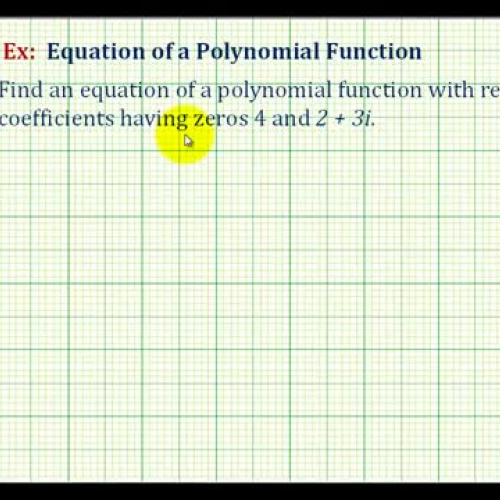 Polynomial Function Complex Zeros Ex