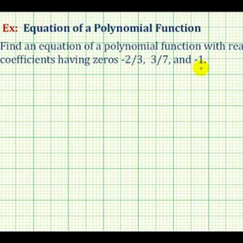 Polynomial Function Given Fraction Zeros