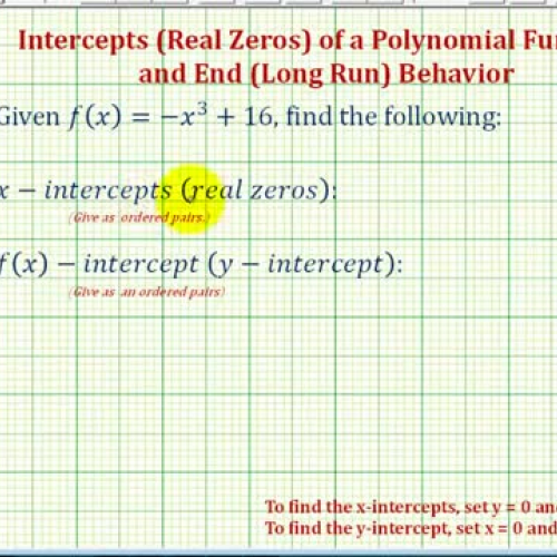 Polynomial Intercepts Ex