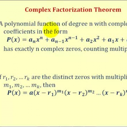 Polynomial Linear Factors Ex2