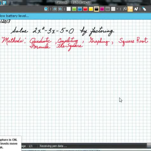 Solve Quadratic by Factoring