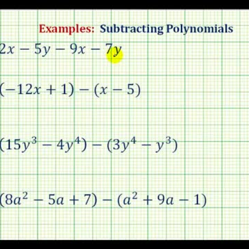 Polynomial Subtract Ex