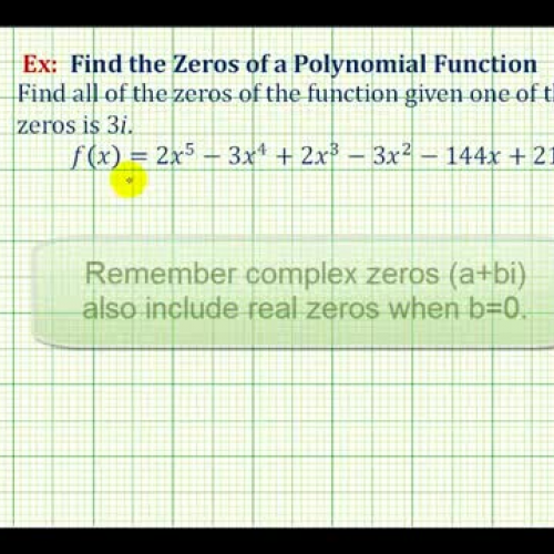 Polynomial Zeros Complex Degree5