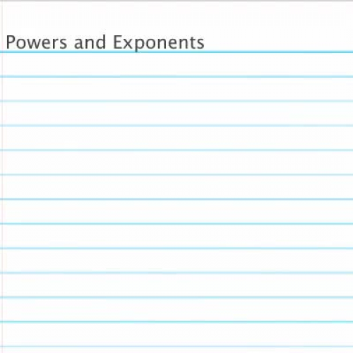 Powers and Exponents