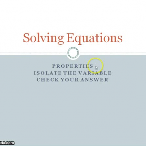Solve 2 step equations