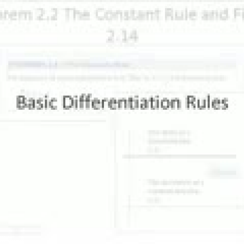 basic differentiation rules